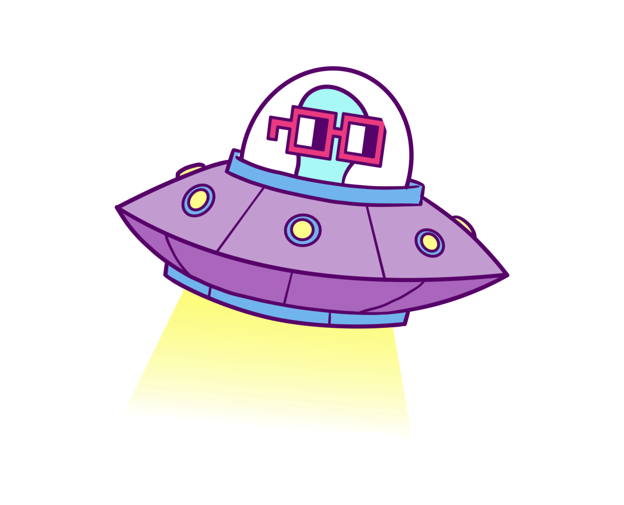 UFO with alien pilot